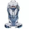 Nešiojama kuprinė vaikui DEUTER Kid Comfort Active mėlyna, poliamidas, iki 22 kg, saulės stogelis, pėdų atrama, VariQuick, Lite Air