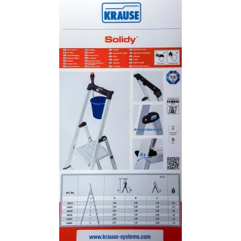 Laisvai pastatomi kopėčios SOLIDY 4 pakopų KRAUSE