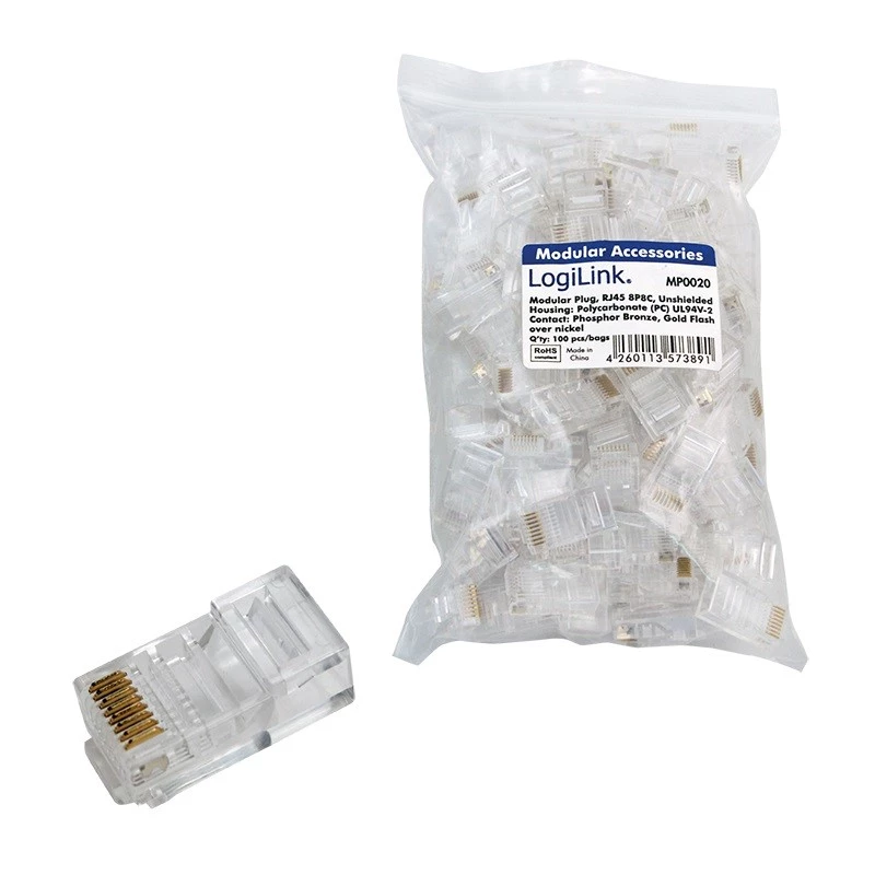 RJ45 jungtis LogiLink MP0020 skaidri