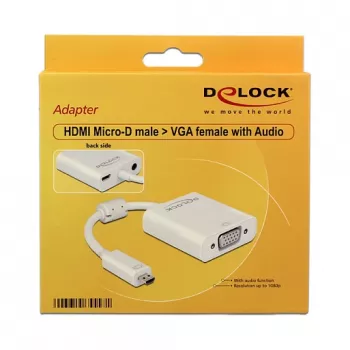 USB grafikos adapteris DeLOCK 65557 1920 x 1080 pikseliai Baltas