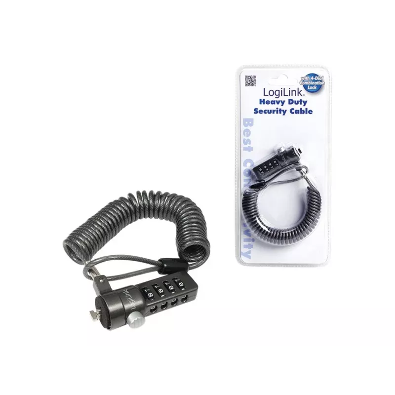 LogiLink NBS004 kabelio spyna, juoda, 1,8 m
