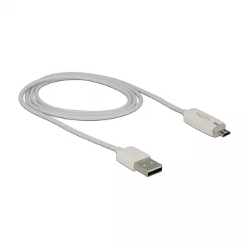 USB kabelis DeLOCK 1 m USB 2.0 USB A Micro-USB B baltas