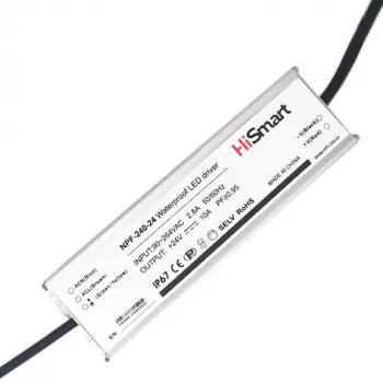 Maitinimo šaltinis Hismart NPF-240-24, 24V/10A, 240W, IP67, su PFC