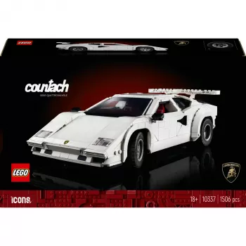 LEGO Icons statybinis rinkinys Lamborghini Countach 5000 Quattrovalvole 10337 — demonstracinis modelis, 1506 detalės, 340×90×160 mm