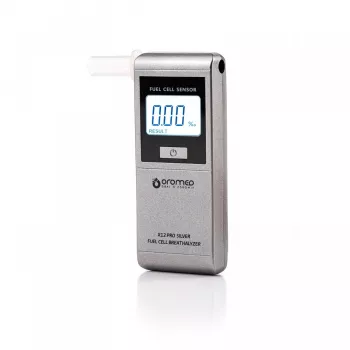 Alkotesteris ORO-MED X12 PRO SILVER – bekontaktis alkoholio matuoklis, diapazonas 0–4 g/l, LCD, AAA baterijos