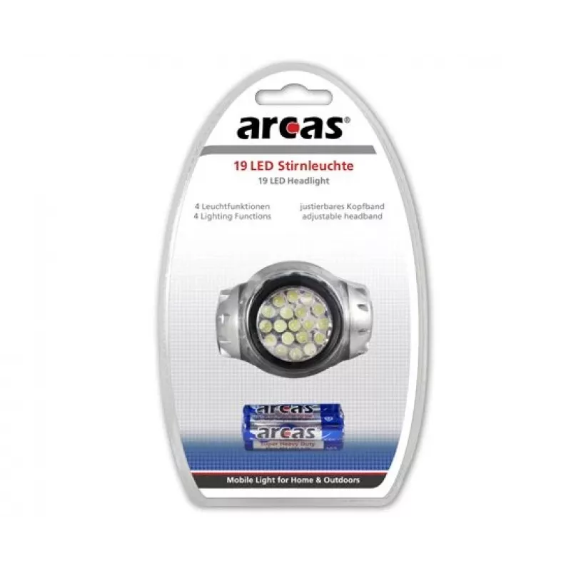 Arcas Headlight 19 LED priekinis žibintas su 4 šviesos režimais