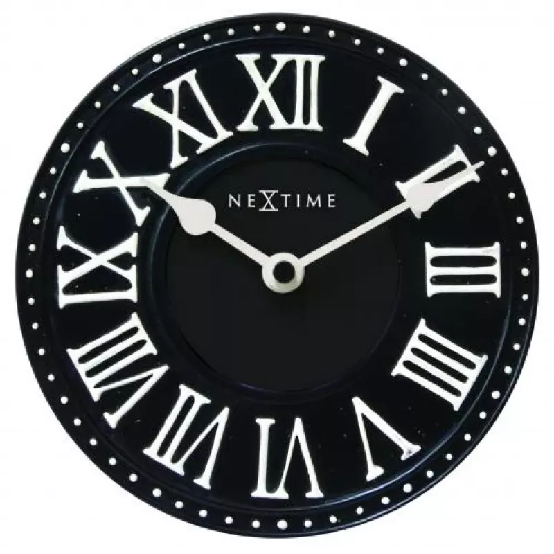 NeXtime 5187zw London sieninis laikrodis, Ø16 cm, juodas/baltas