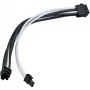 Prailginimo laidas SILVERSTONE PP07E 8 kontaktų PCIe 30 cm (juodas/baltas)