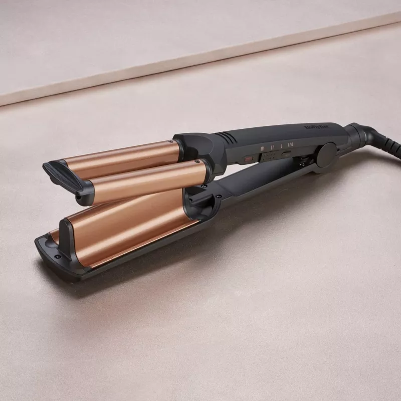 BaByliss Deep Waves garbanojimo lygintuvas, šiltai juodas, oranžinis, 98.4 cm (2.5 m)