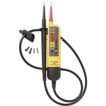 Fluke T90 – laidų ir kabelių testeris – juoda, pilka, raudona, geltona – AAA baterijos – 70 mm × 38 mm × 260 mm – 280 g