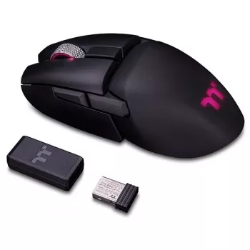 Thermaltake Argent M5 pelė ambidekstrinė RF belaidė+Bluetooth+USB Type-A optinė 16000 DPI (GMO-TMF-HYOOBK-01)