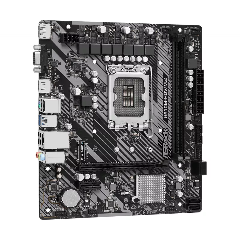 ASRock H610M-HDV/M.2 R2.0 LGA1700 DDR4 Micro-ATX pagrindinė plokštė