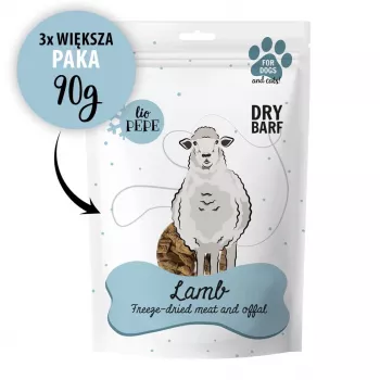 Lio džiovinti ėrienos skanėstai šunims PAKA ZWIERZAKA Lio Pepe Lamb XL 90 g