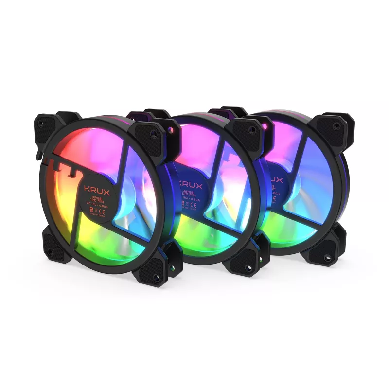 KRUX Lunar 120 ARGB 3 vnt. korpuso ventiliatorių rinkinys