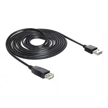 USB kabelis DeLOCK EASY-USB 2.0-A 5m Juodas
