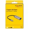 DeLOCK 81570 Laidinio adapterio kabelis USB Type-C – RJ-45 0,15 m Antracitas