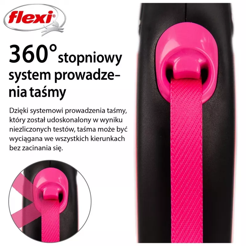 Flexi New Neon S 5 m šuns užtraukiamas pavadėlis