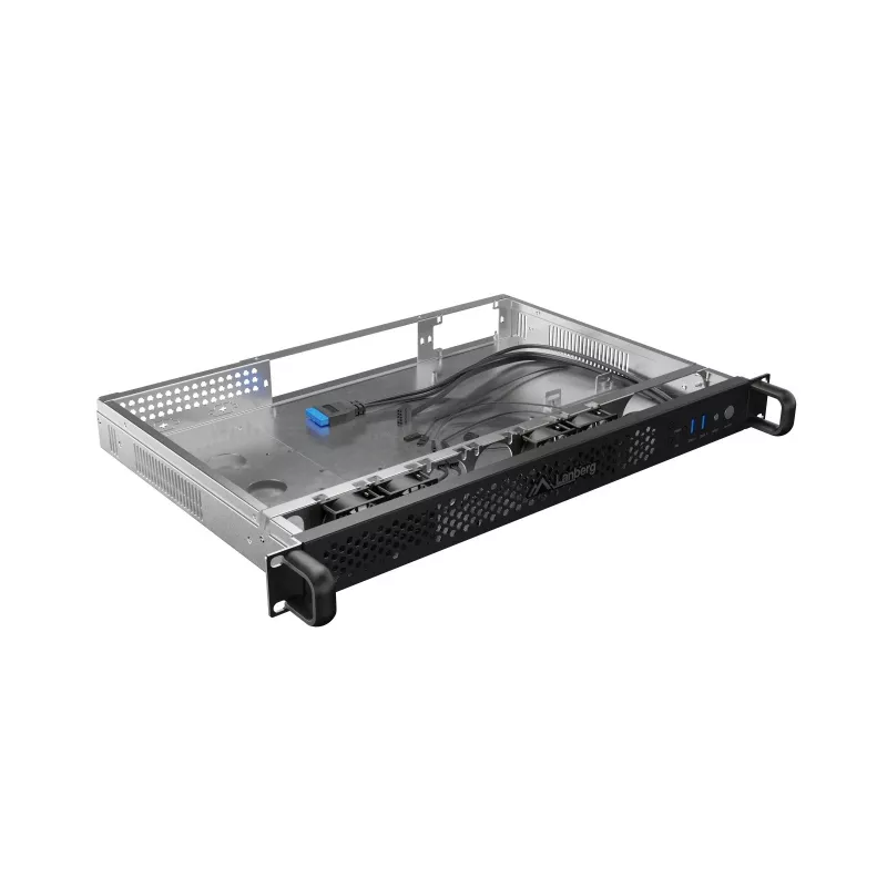 Rack korpusas Lanberg SC01-3001-10B 1U juodas 4 ventiliatoriai