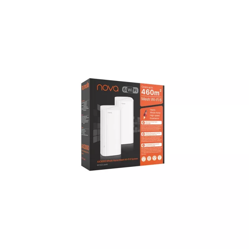 Tenda Nova EX12 (2 vnt.) AX3000 Wi-Fi 6 Mesh sistema, baltos spalvos
