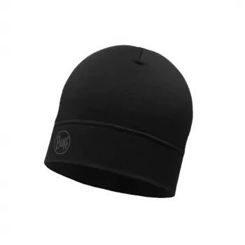 Kepurė BUFF MERINO LIGHTWEIGHT BEANIE SOLID BLACK vieno dydžio