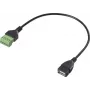 Renkforce USB 2.0 adapterinis kabelis [1x 2.0 lizdas A - 1x gnybtinis sujungimas] RF-6443968 30 cm