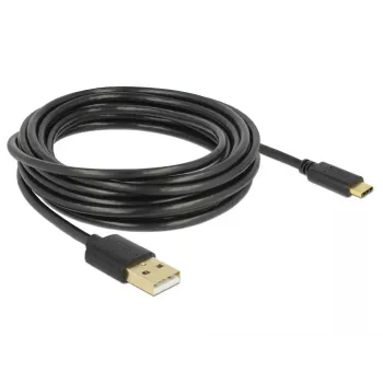 USB kabelis DeLOCK 83669 USB 2.0 4 m USB A USB C juodas