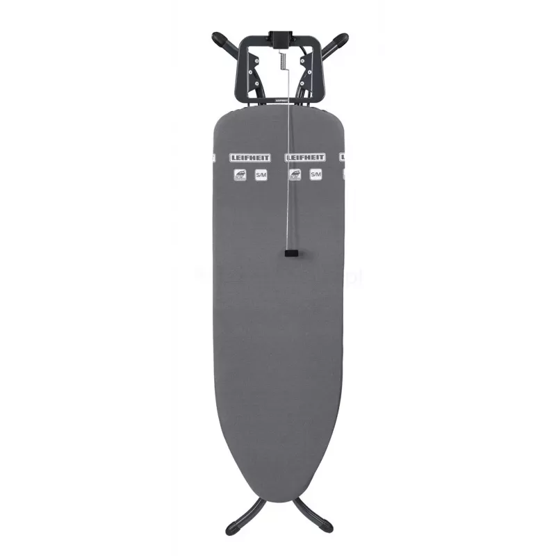 Lyginimo lenta Leifheit Air Board M Black Plus 1200×380 mm, aukštis iki 98 cm, 5,05 kg, su lygintuvo laikikliu