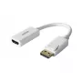 UNITEK Y-6332 DisplayPort į HDMI 4K adapteris, M/F, 0,2 m, baltas