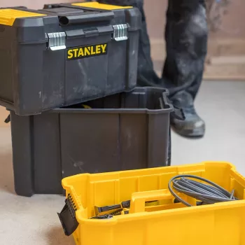 Stanley Essential Tool kietas dėklas plastikinis pilkas, geltonas