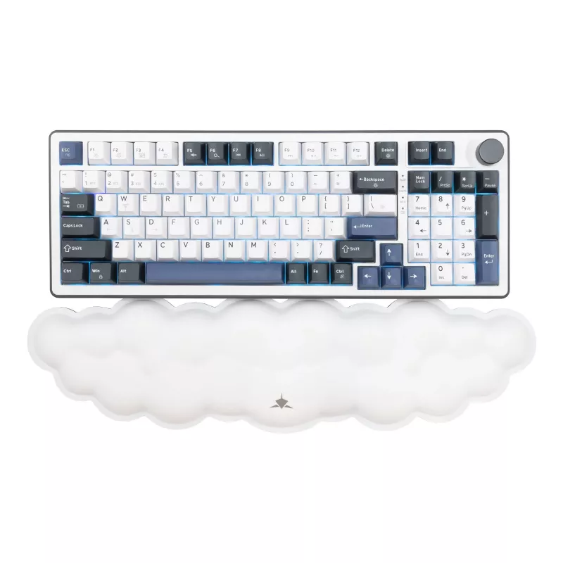 Baltas riešo pagalvėlė klaviatūrai White Shark KP-012