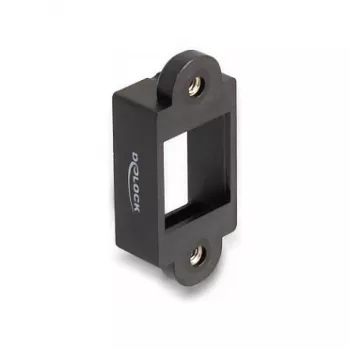 DeLOCK Keystone Holder Snap-in Frame Juodas 18mm x 40mm x 10mm