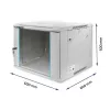 Rack spinta QOLTEC 19 colių 9U 600x500x600 sieniniam arba ant grindų montavimui serverių korpusas