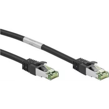 Goobay CAT 8.1 Patch Laidas, S/FTP (PiMF), Juodas, 25 m - LSZH Halogen-Free, Varis AWG 24 (66729)