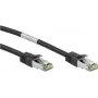 Goobay CAT 8.1 Patch Laidas, S/FTP (PiMF), Juodas, 25 m - LSZH Halogen-Free, Varis AWG 24 (66729)