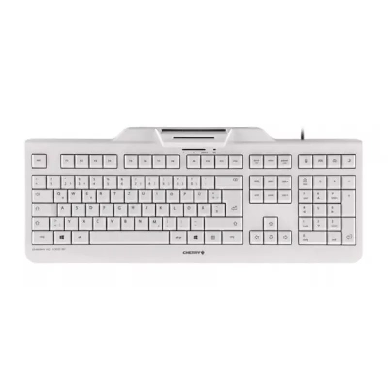 CHERRY KC 1000 SC klaviatūra USB Swiss Grey su išmaniąja kortelių skaitytuvu