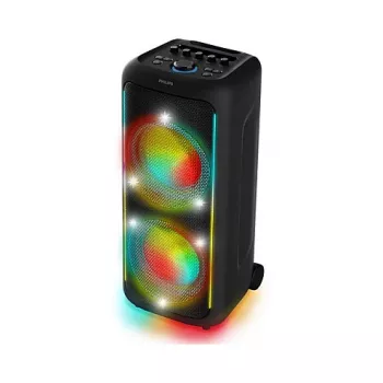 Nešiojamas vakarėlių garsiakalbis Philips TAX5000E/10, 2 krypčių, 100 W RMS, Bluetooth, 20–20000 Hz, 4 Ω, juodas