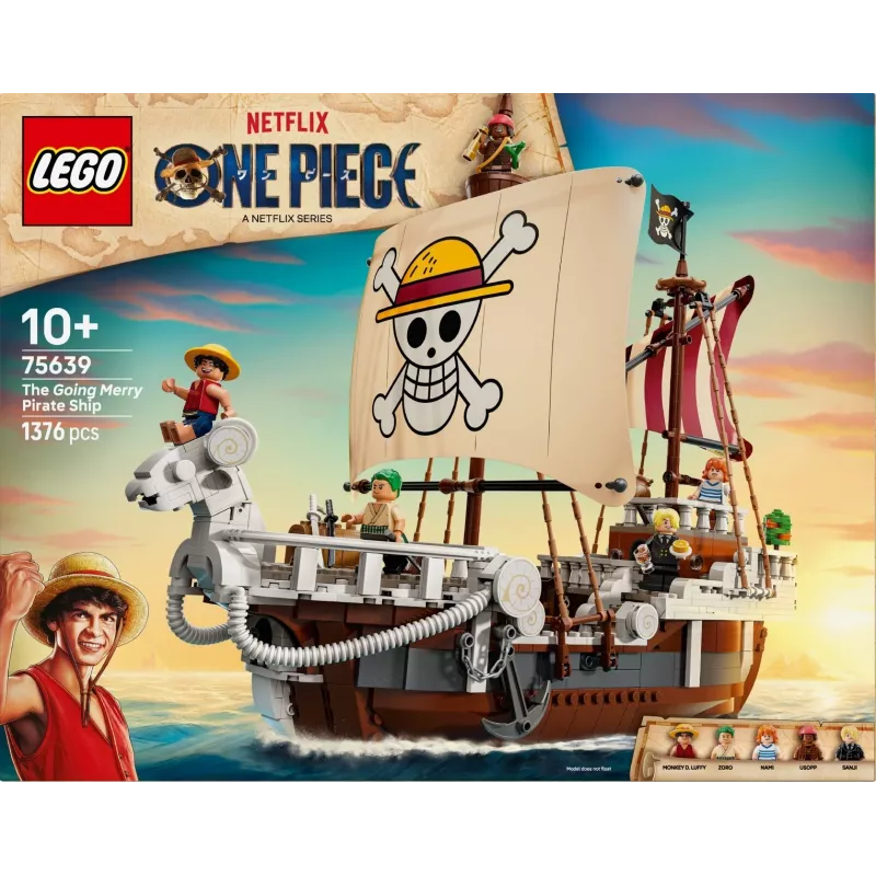 LEGO rinkinys Going Merry Pirate Ship 75639 – „One Piece“ plytų modelis