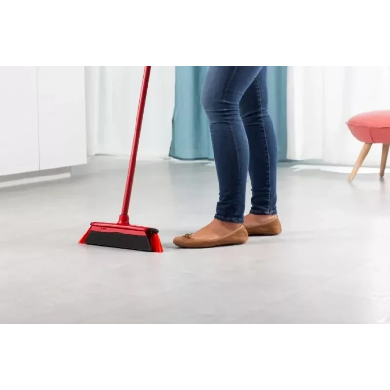 Grindų šluota VILEDA 143703 su koto, technopolimeras, minkšti/kieti šereliai, vidaus patalpoms, 130 cm, raudona