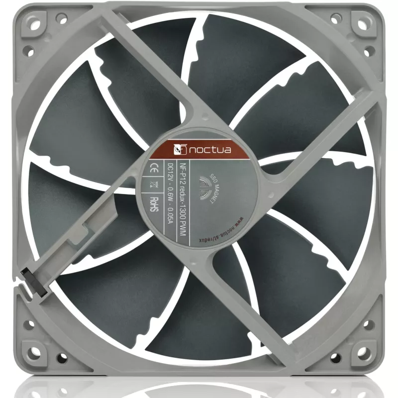 Ventiliatorius korpusui Noctua NF-P12 redux-1300 PWM, 120 mm, 1300 RPM, 12 V, 4 kontaktų PWM, 92,3 m³/h, 19,8 dB