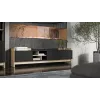 Cama RTV PORTO 3D Spintelė 190x38x50 ąžuolas/juodas