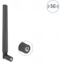 Kryptinė 3.3–5.0 GHz antena DELOCK SMA kištukas 4.7 dBi su pasukama jungtimi juoda
