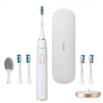 LOVIO Home SonicProtect PRO elektrinis dantų šepetėlis baltas LVTB124WH