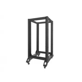 Atviras stelažas LANBERG OR01-6822-B 22U, 600 mm x 800 mm, juodas, 600 kg