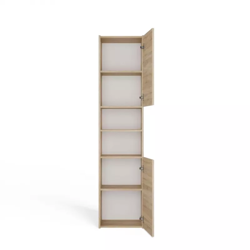 Vonios spintelė stovima Top e shop S40 SONOMA ąžuolinė, 6 lentynos, 400×300×1700 mm
