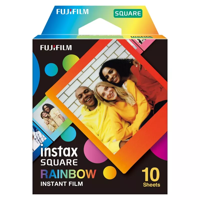 Momentinė nuotraukų plėvelė Fujifilm SQUARE Rainbow 10 vnt.