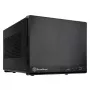 SilverStone SUGO 13 - stalinis kompiuterio korpusas - Mini-DTX - be maitinimo šaltinio (AT/PS/2) - juodas - USB/Garsas (SST-SG13B-Q)