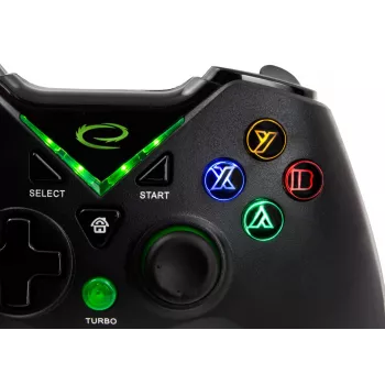 Žaidimų pultas Esperanza EGG114K laidinis USB 2.0 juodas – 12 mygtukų, 2 svirtys, vibracija, PC ir Xbox Series X/S/One