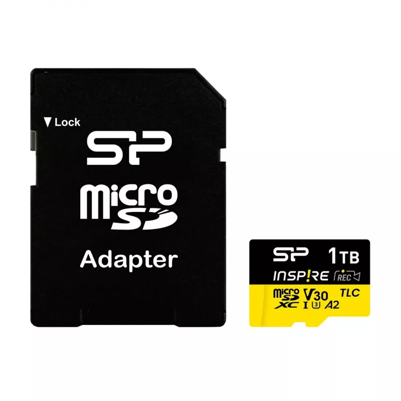 Atminties kortelė Silicon Power Inspire 256 GB MicroSDXC V30 UHS-I U3 A2 4K + adapteris (SP256GBSTXLA2V1NSP)