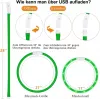 LED antkaklis Anicoll Green šunims ir katėms modelis įkraunamas apšvietimas