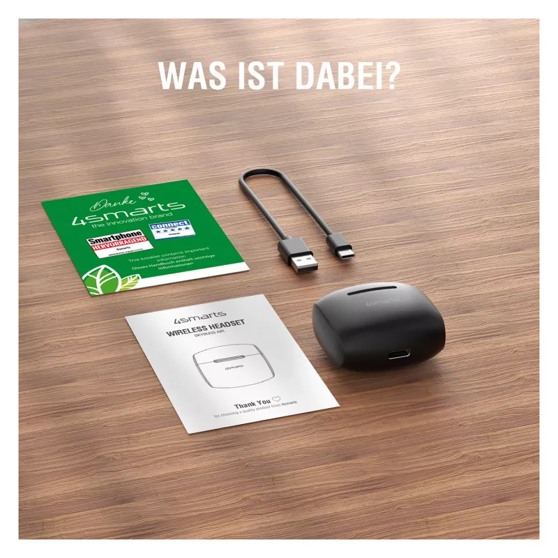 4smarts belaidė ausinė SkyBuds Air juoda (541722)